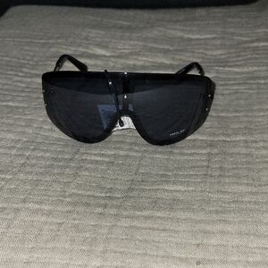 Stylish Black Shield Sunglasses